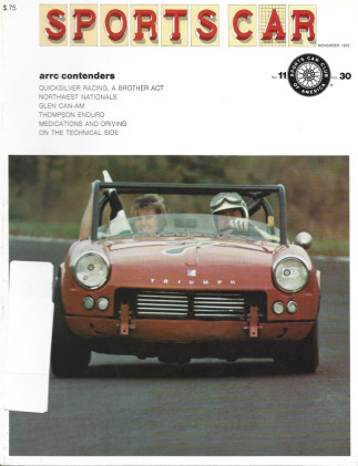 SPORTS CAR 1972 NOV - QUICKSILVER RACING-BROS, GLEN CAN-AM, THOMPSON ENDURO